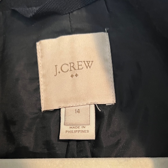 J. Crew wool/poly coat standing ruffled collar - Picture 2 of 4